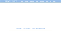 Desktop Screenshot of hiddenlakeonline.com